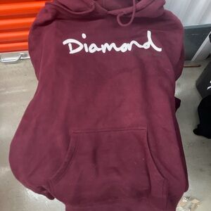 2 Diamond Supply Co. Hoodies burgundy and white XL